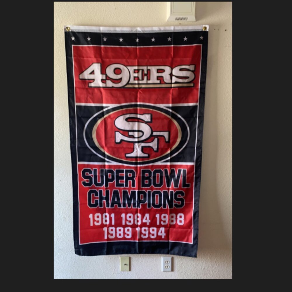 San Francisco 49ers Super Bowl Champions 3’x5' Banner Flag! BRAND NEW